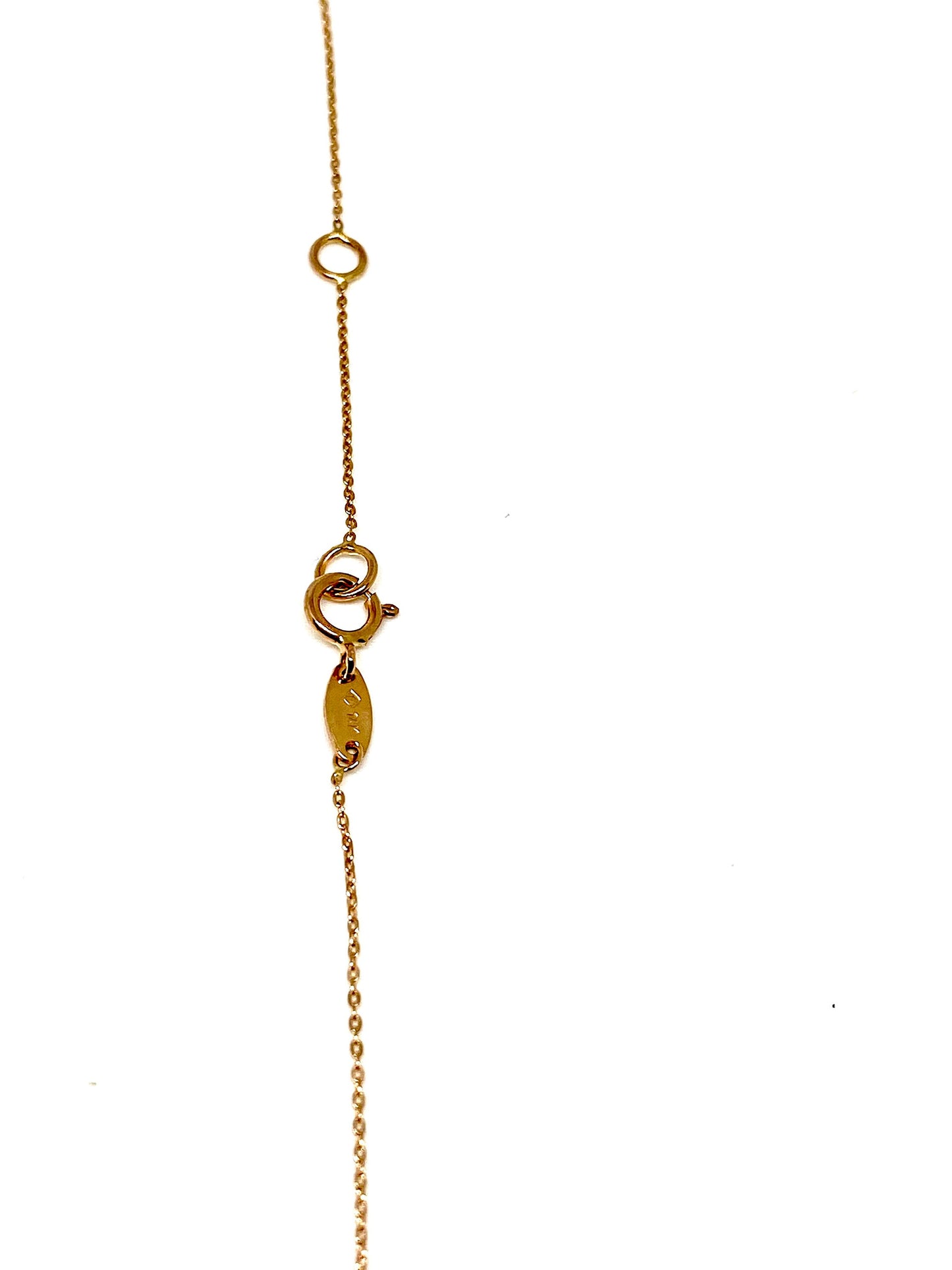 Yellow Gold Round Circular Disc & Beads Chain Necklace