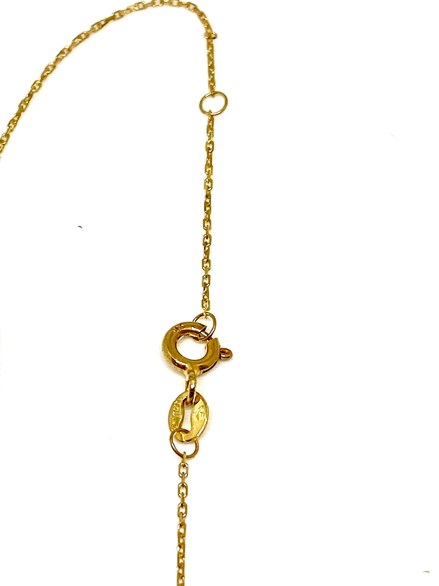 Baby Girl Yellow Gold Cut-Out Heart ID Adjustable Chain Bracelet