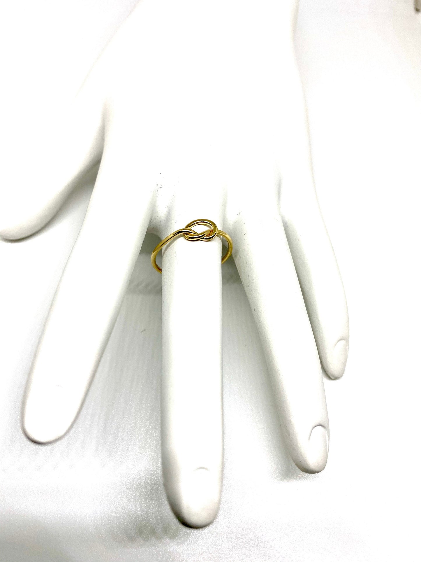 Solid Gold High Polish Love Knot Band Ring