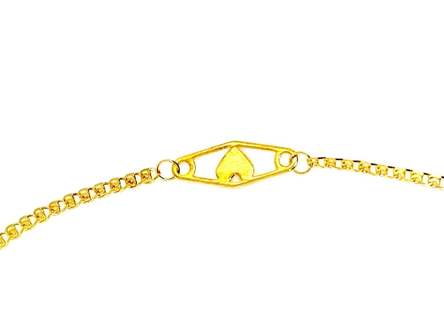 Yellow Gold Infinity Heart Love Anklet Bracelet
