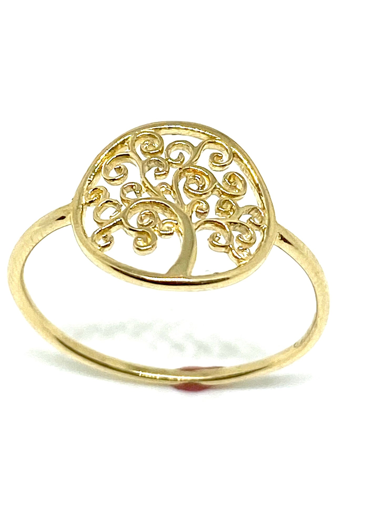 Yellow Gold Tree of Life Statement Band Ring