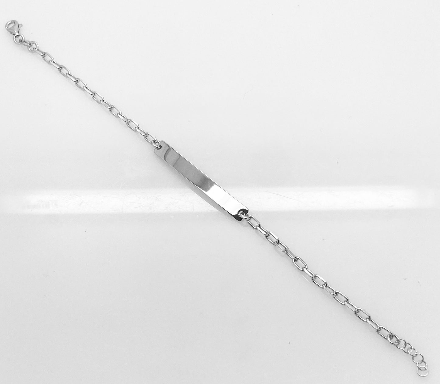 Name Plate ID Bar Chain Link Bracelet