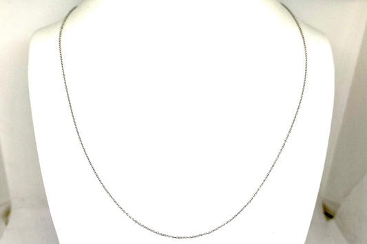 White Gold Cable Rolo Link Chain Necklace