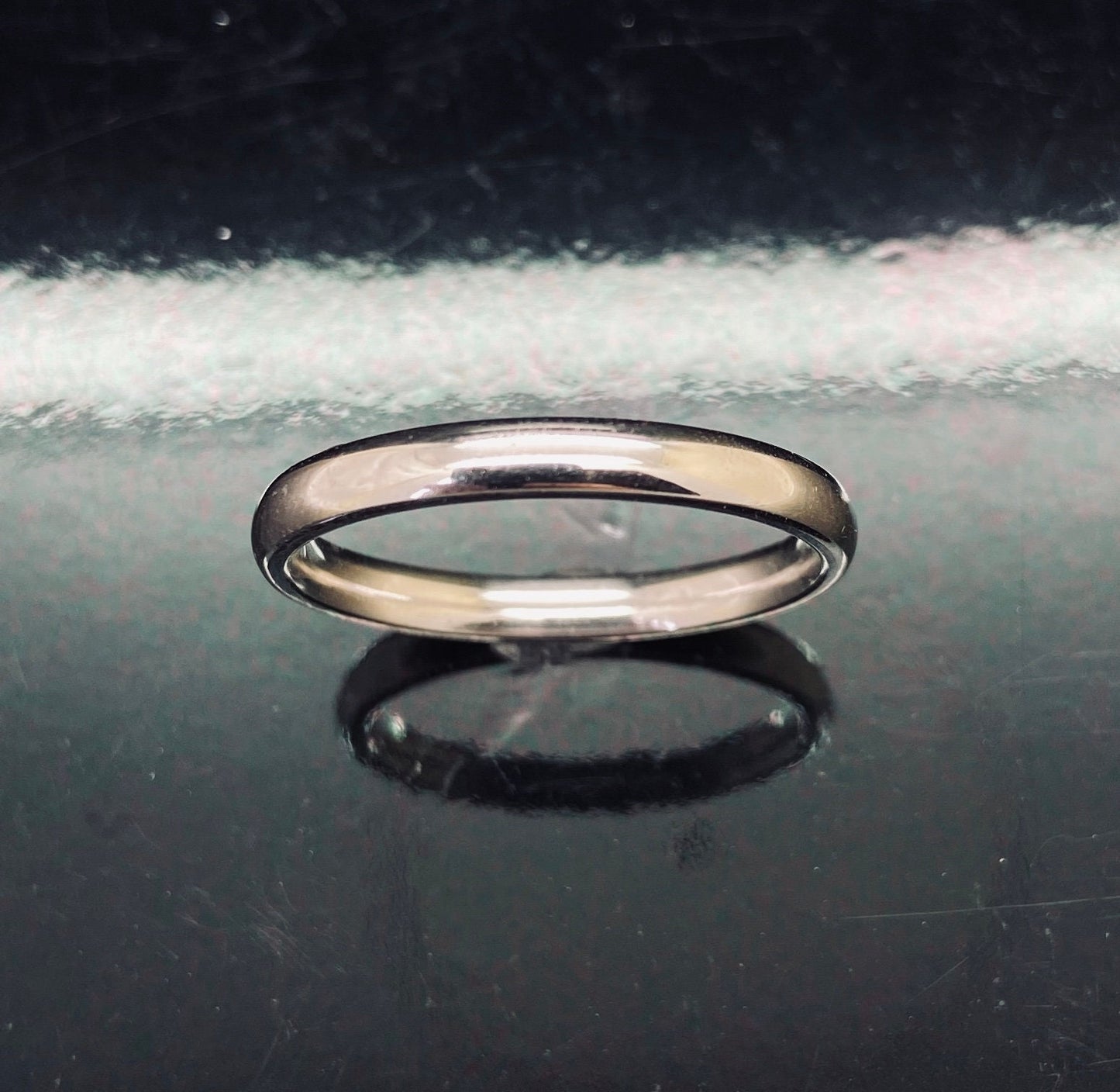 White Gold Benchmark Mens Wedding Band Ring