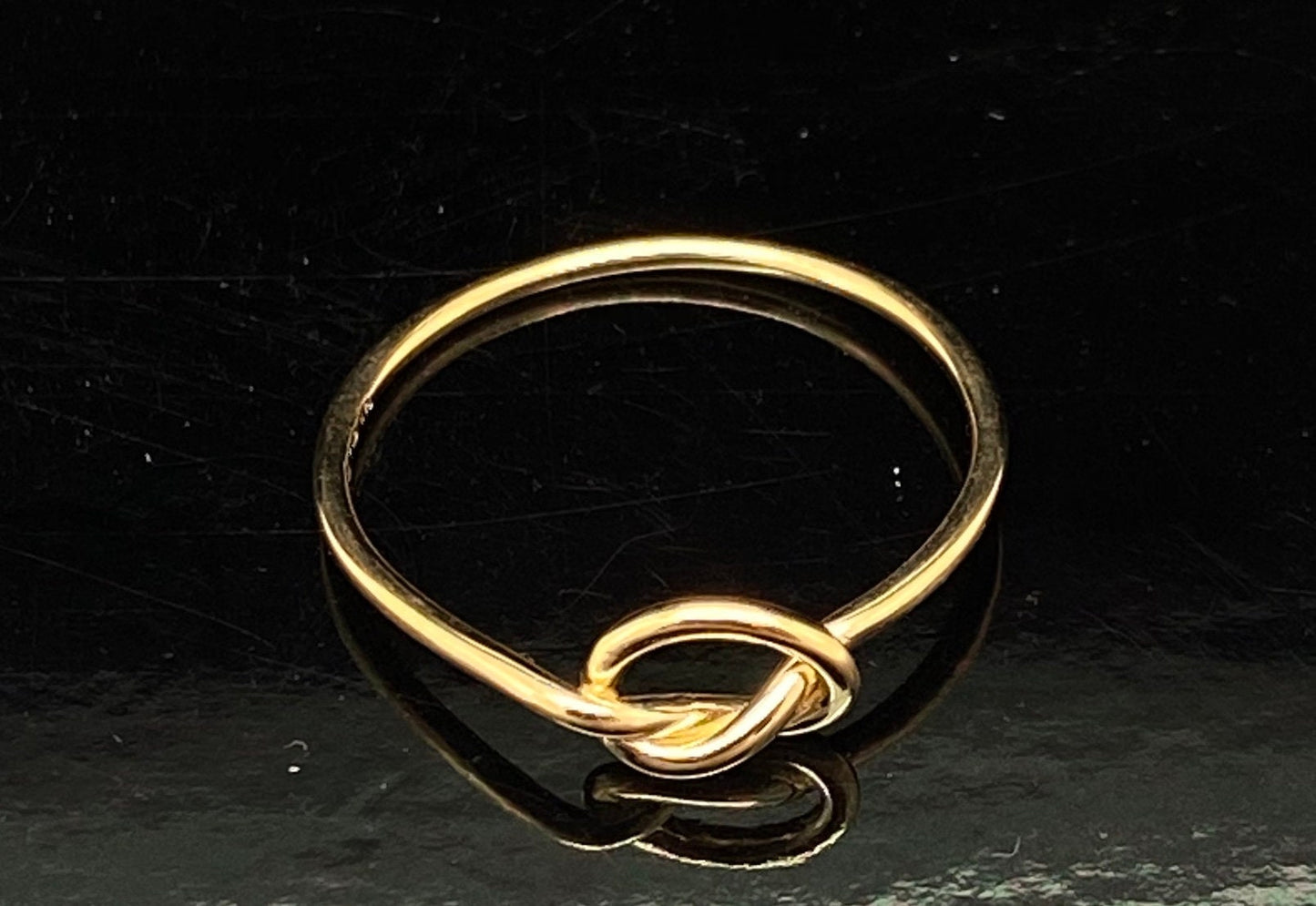 Solid Gold High Polish Love Knot Band Ring