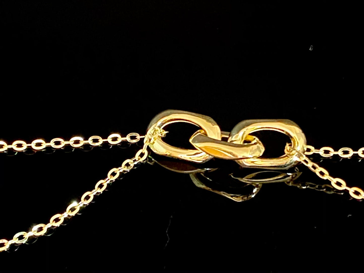 Yellow Gold 3 Link Double Strand Forzatina Chain Bracelet