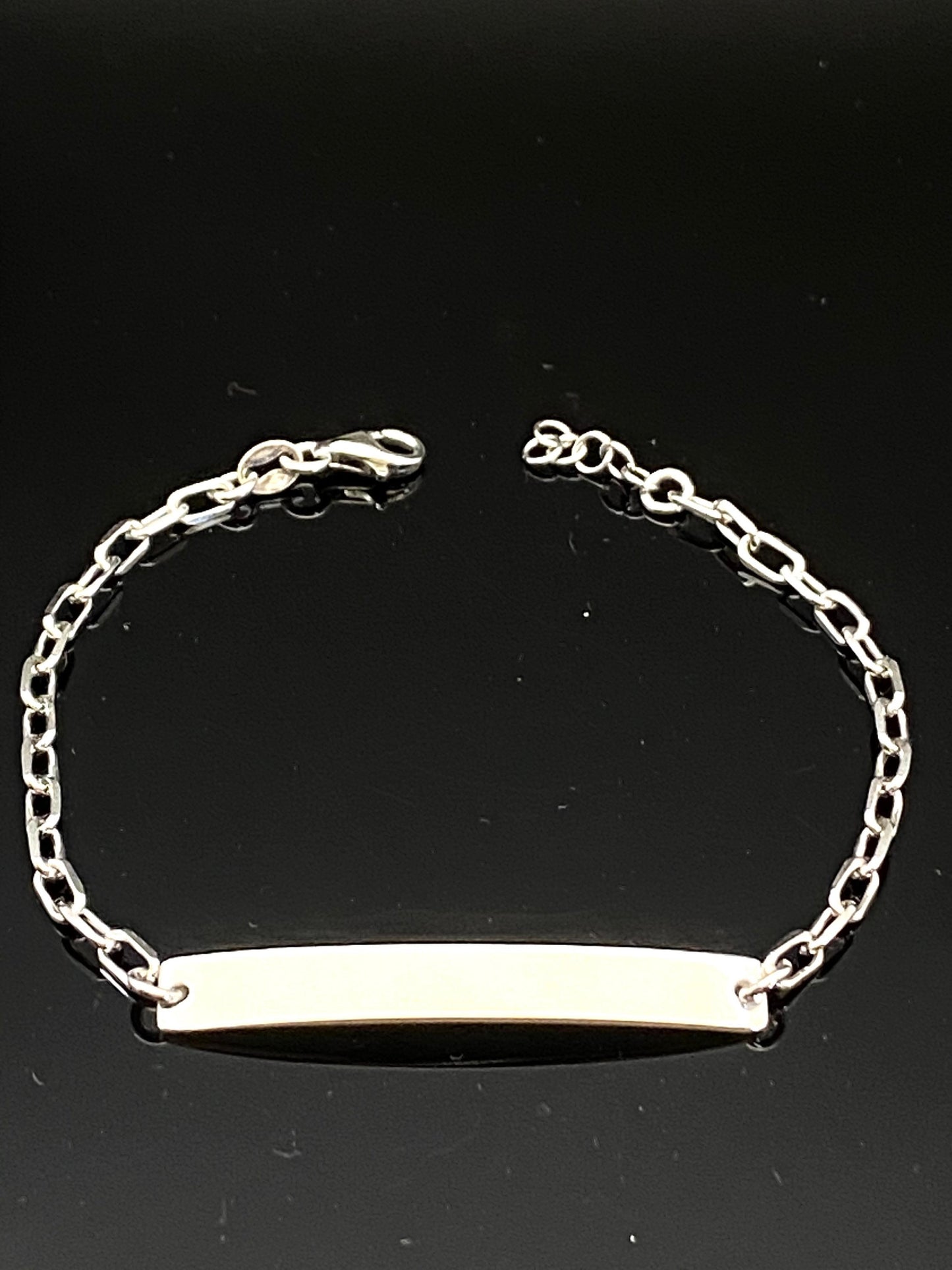 Name Plate ID Bar Chain Link Bracelet