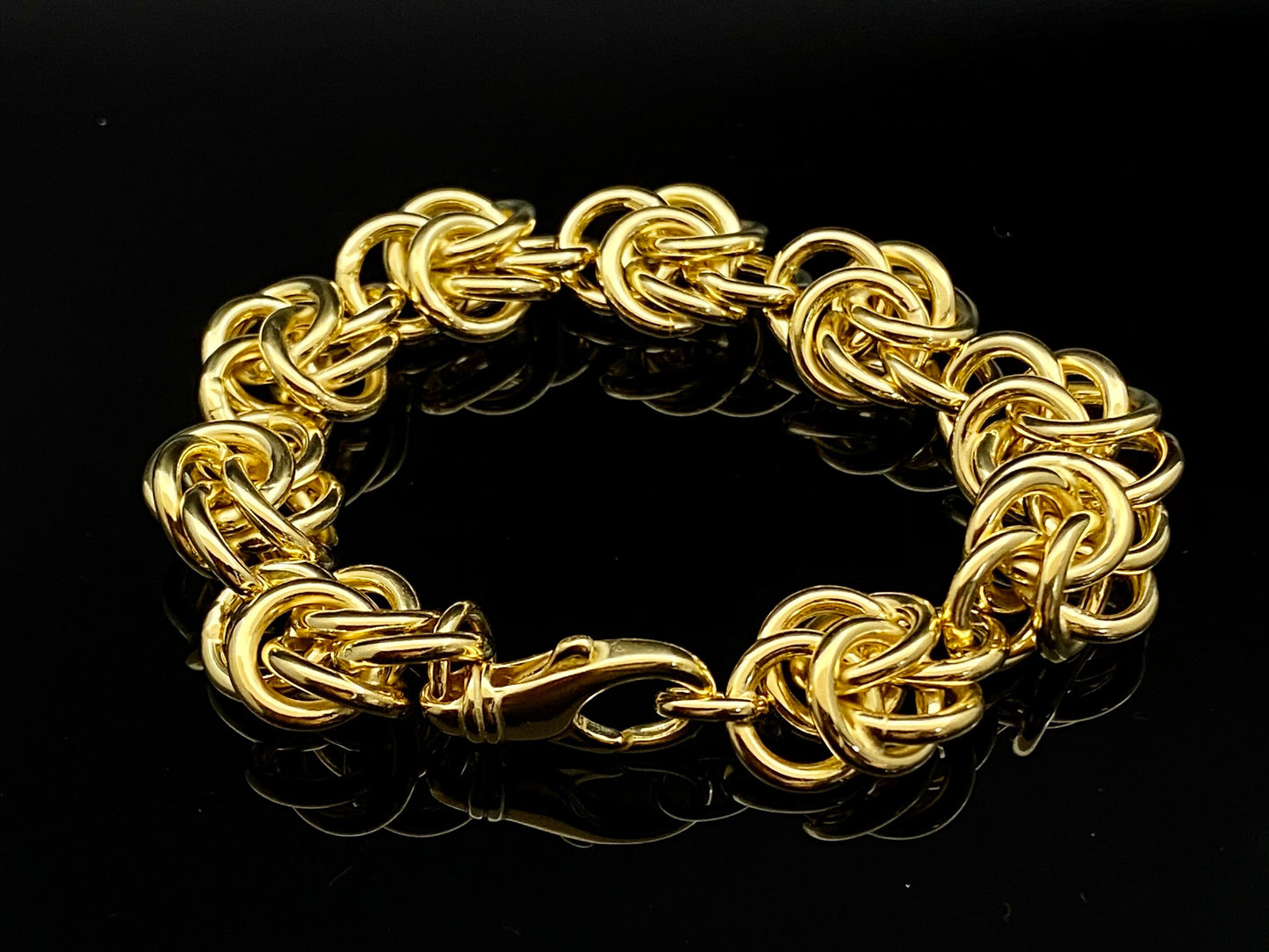 Yellow Gold Over Sterling Silver Love Knot Link Bracelet