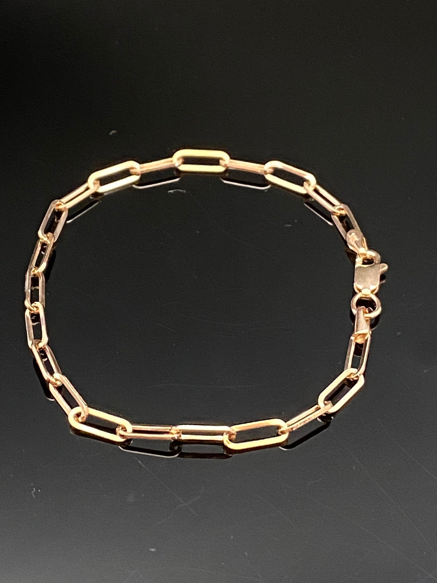 Rose Gold Paperclip Link Chain Bracelet