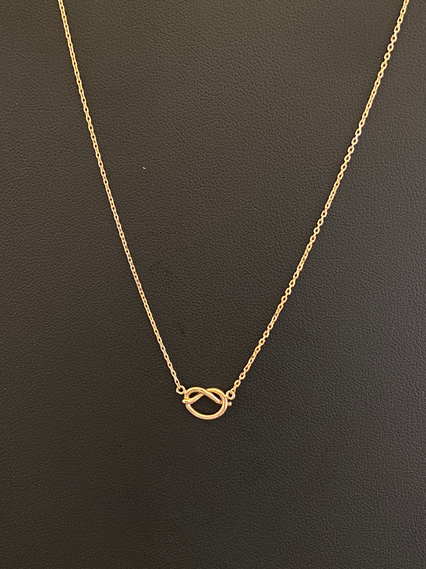 Yellow Love Knot Pendant Adjustable Chain Necklace