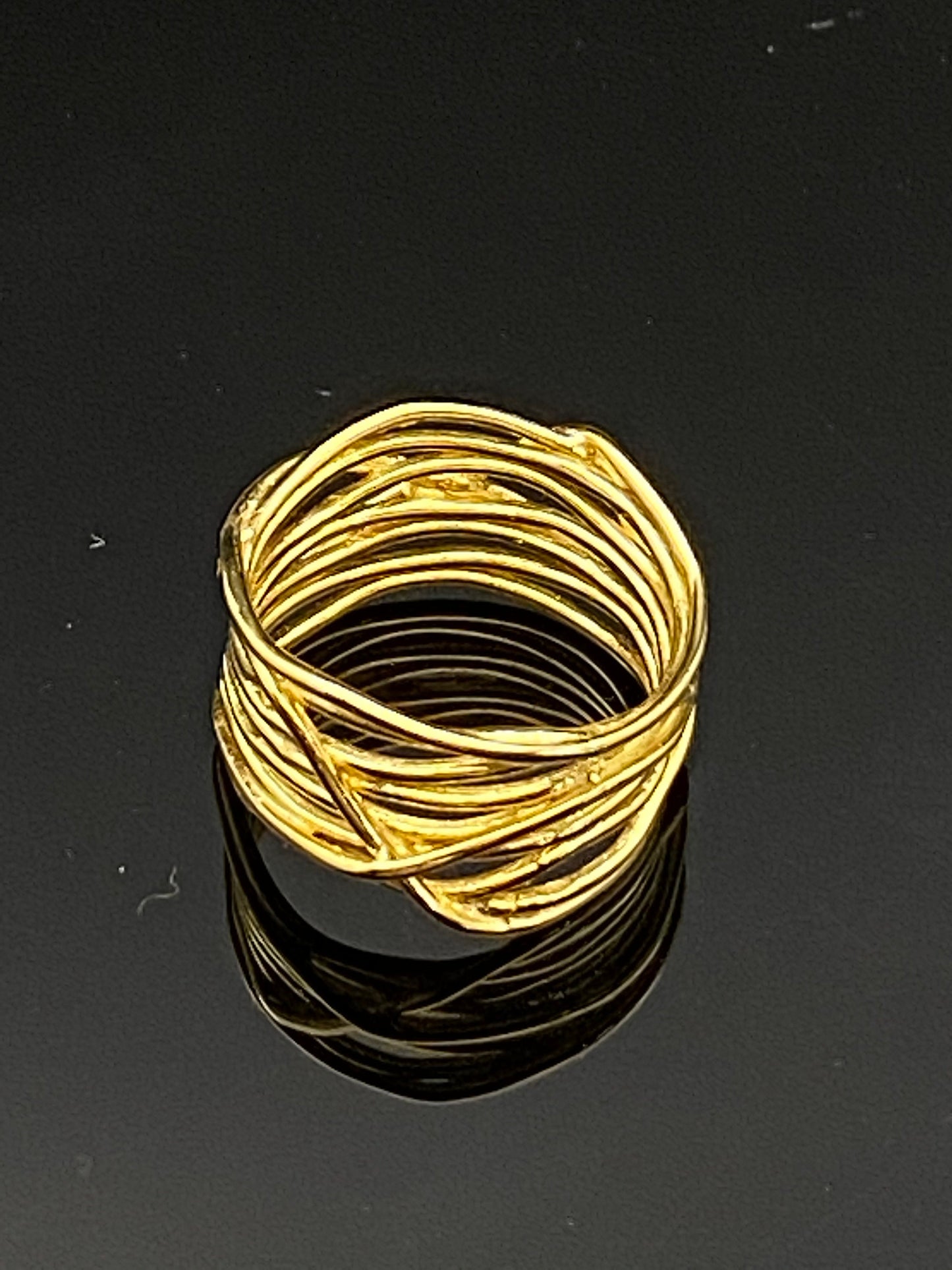 Ladies Wide Woven Band Ring