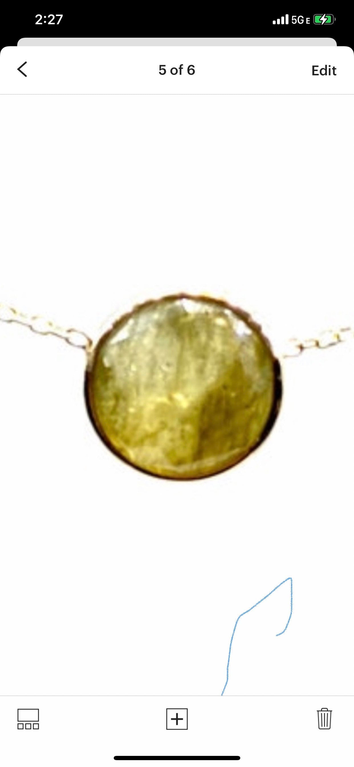 Yellow Gold Round Cut Labradorite Bezel Chain Adjustable Necklace