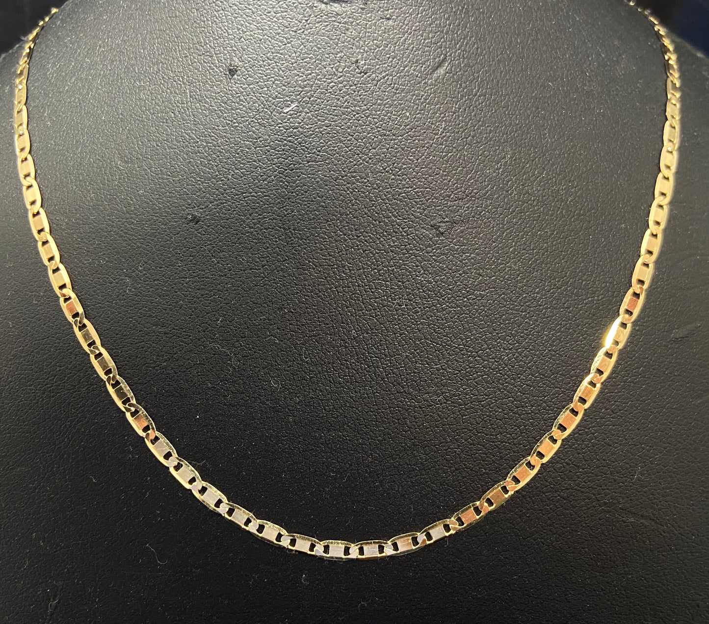 Yellow Gold Valentino Mariner Anchor Link Chain Necklace